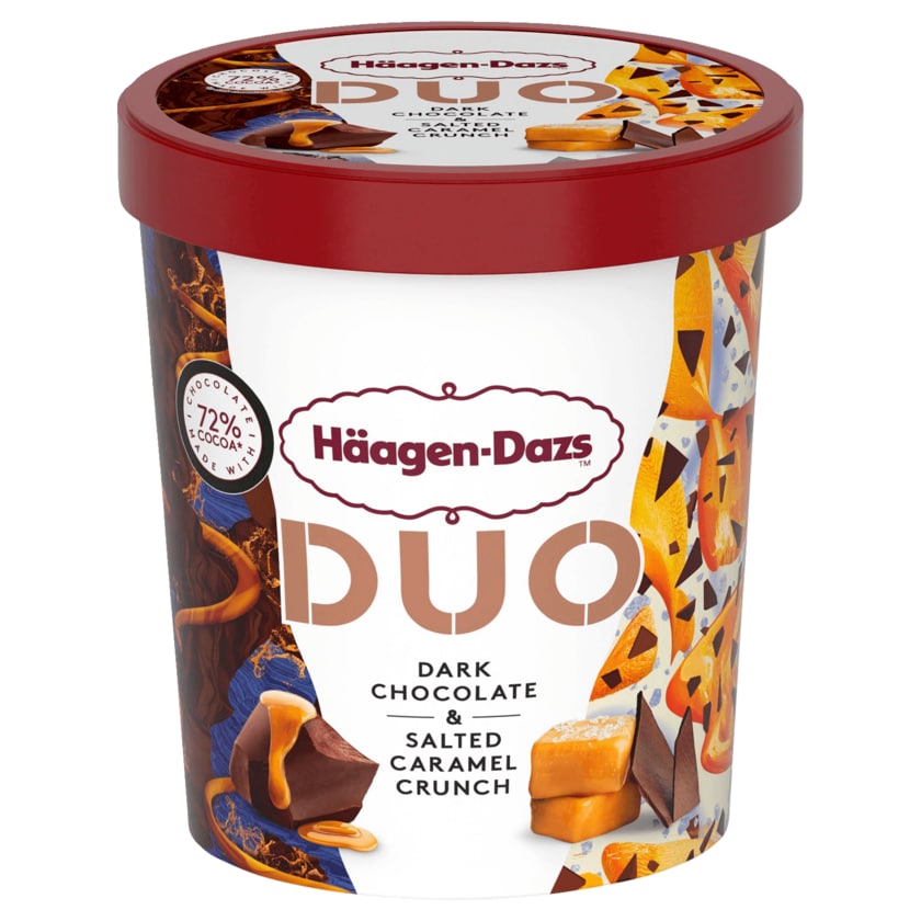 Häagen Dazs Duo Dark Chocolate & Salted Caramel Crunch 420ml